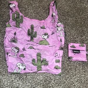 Baggu Pink Cactus Print Tote // Peanuts - Spike